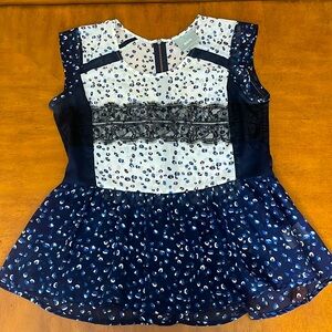 Anthropologie Maeve Sleeveless Back Zipper Blouse